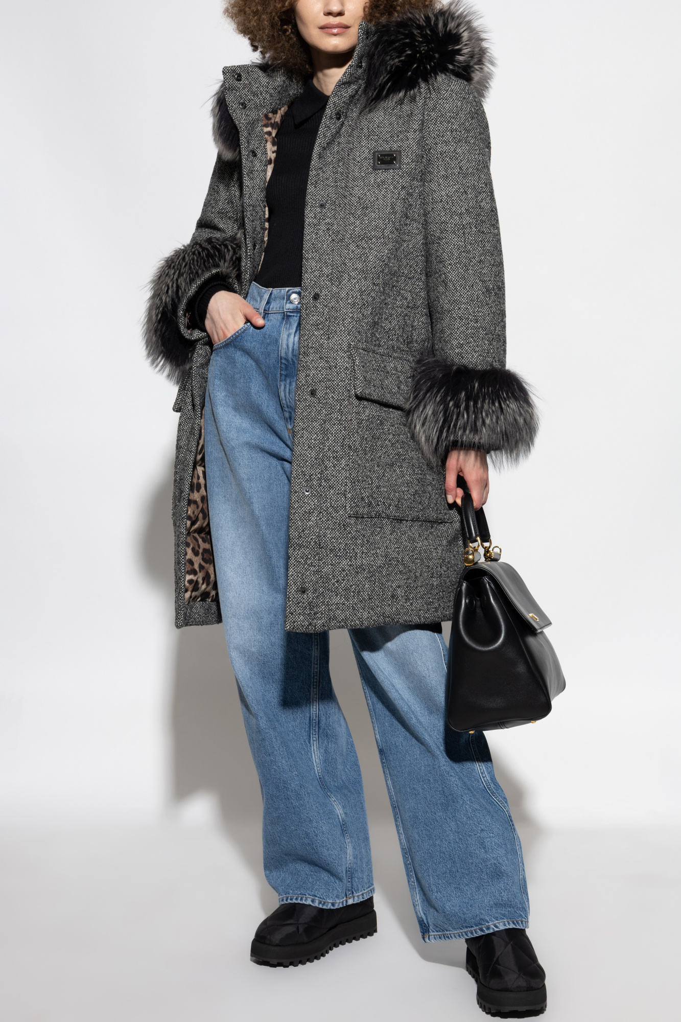 トップス Laid.B MARINA PARKA Grey XS Grey Wool coat Dolce & Gabbana - Vitkac Canada